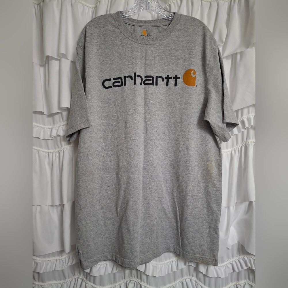 NWOT Carhartt Heather Gray Tee with Logo Size LT